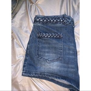 Braided Jean shorts